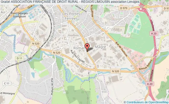 plan association Association FranÇaise De Droit Rural - RÉgion Limousin Limoges