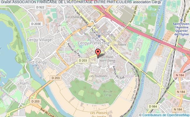 plan association Association Francaise De L'autopartage Entre Particuliers Cergy-Pontoise Cedex