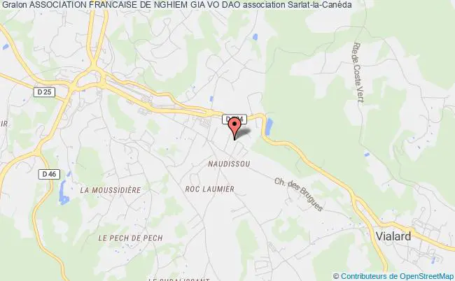 plan association Association Francaise De Nghiem Gia Vo Dao Sarlat-la-Canéda