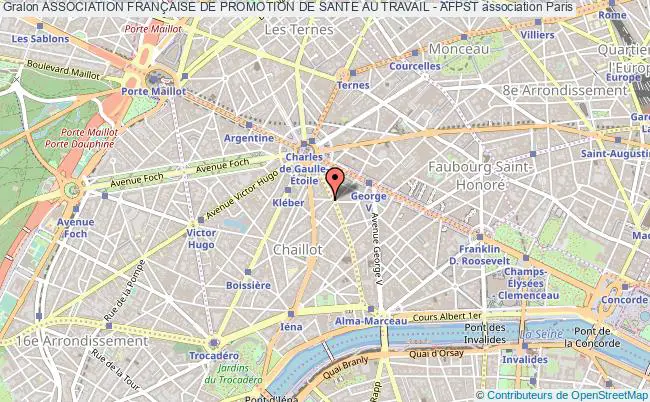 plan association Association FranÇaise De Promotion De Sante Au Travail - Afpst Paris 16e