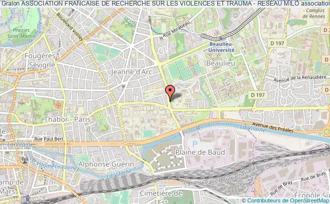 plan association Association Francaise De Recherche Sur Les Violences Et Trauma - Reseau Milo Rennes