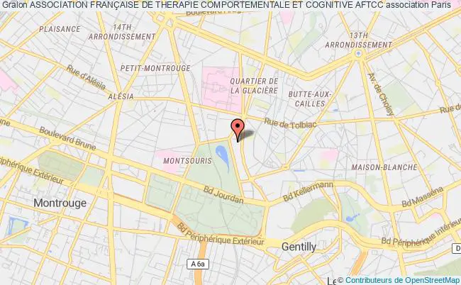 plan association Association FranÇaise De Therapie Comportementale Et Cognitive Aftcc Paris