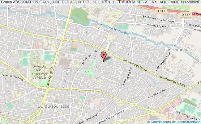 plan association Association FranÇaise Des Agents De Securite De L'aquitaine - A.f.a.s. Aquitaine Pau