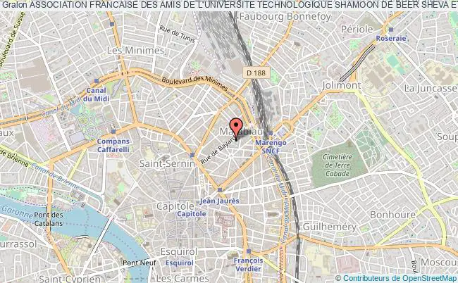 plan association Association Francaise Des Amis De L'universite Technologique Shamoon De Beer Sheva Et  Ashdod Toulouse