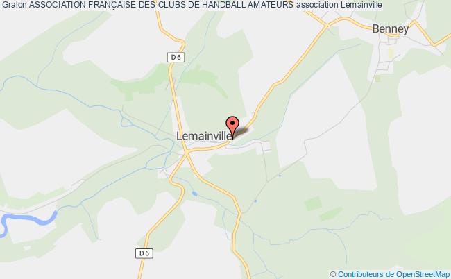 plan association Association FranÇaise Des Clubs De Handball Amateurs Lemainville