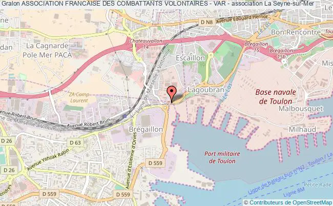 plan association Association Francaise Des Combattants Volontaires - Var - La    Seyne-sur-Mer