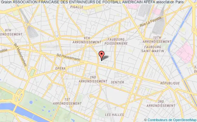 plan association Association Francaise Des Entraineurs De Football Americain Afefa Paris