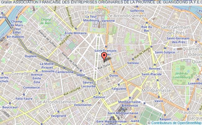 plan association Association Francaise Des Entreprises Originaires De La Province De Guangdong (a.f.e.o.p.g) Paris