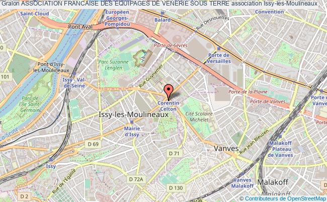 plan association Association Francaise Des Equipages De Venerie Sous Terre Issy-les-Moulineaux