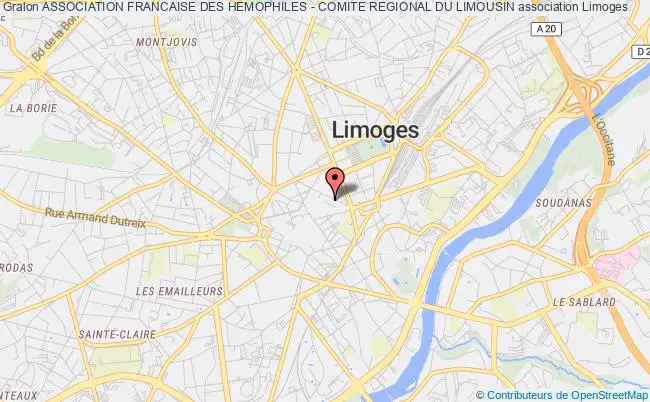 plan association Association Francaise Des Hemophiles - Comite Regional Du Limousin Limoges