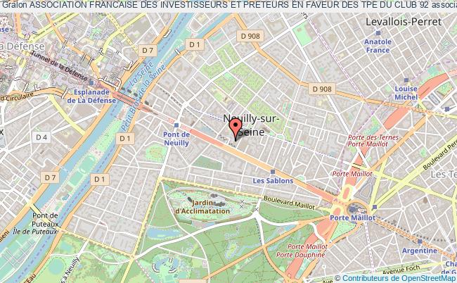 plan association Association Francaise Des Investisseurs Et Preteurs En Faveur Des Tpe Du Club 92 Neuilly-sur-Seine