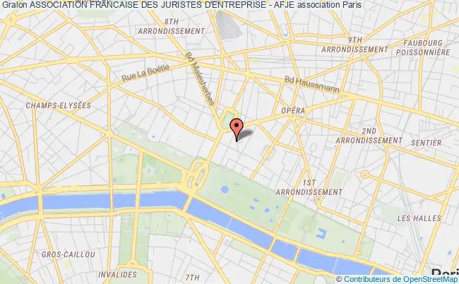 plan association Association Francaise Des Juristes D'entreprise - Afje Paris