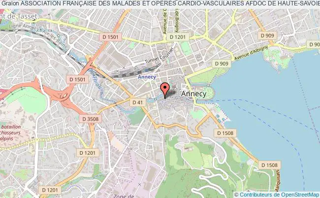 plan association Association FranÇaise Des Malades Et OpÉrÉs Cardio-vasculaires Afdoc De Haute-savoie Annecy