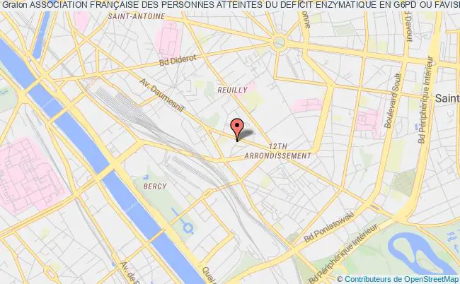 plan association Association FranÇaise Des Personnes Atteintes Du Deficit Enzymatique En G6pd Ou Favisme Paris
