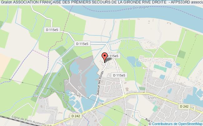 plan association Association FranÇaise Des Premiers Secours De La Gironde Rive Droite  - Afps33rd Izon