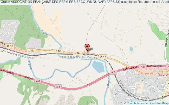 plan association Association FranÇaise Des Premiers Secours Du Var (afps 83) Roquebrune-sur-Argens