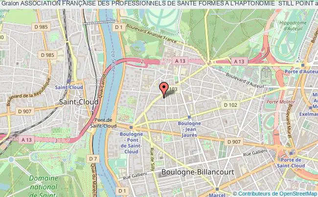 plan association Association FranÇaise Des Professionnels De Sante Formes A L'haptonomie  Still Point Boulogne-Billancourt
