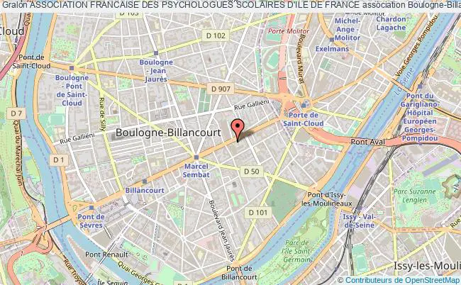 plan association Association Francaise Des Psychologues Scolaires D'ile De France Boulogne-Billancourt