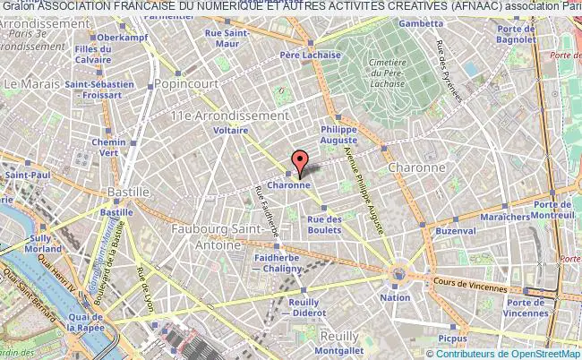 plan association Association Francaise Du Numerique Et Autres Activites Creatives (afnaac) Paris 11e