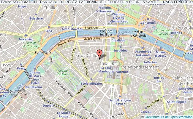 plan association Association Francaise Du Reseau Africain De L'education Pour La Sante  -  Raes France Paris