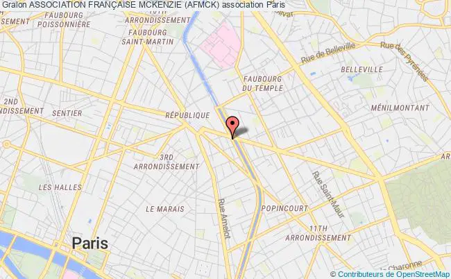 plan association Association FranÇaise Mckenzie (afmck) Paris