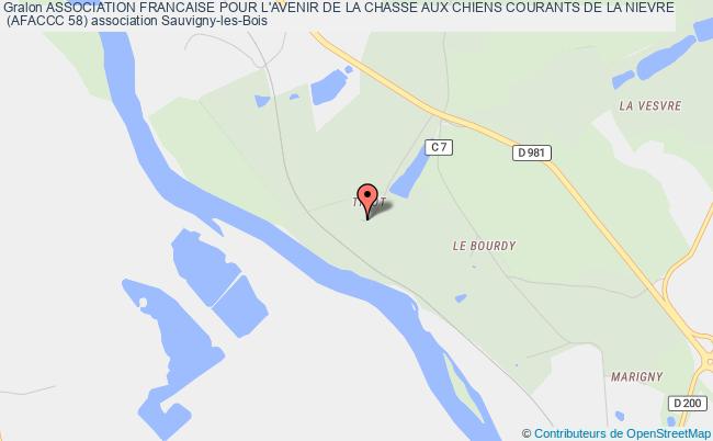 plan association Association Francaise Pour L'avenir De La Chasse Aux Chiens Courants De La Nievre
 (afaccc 58) Sauvigny-les-Bois