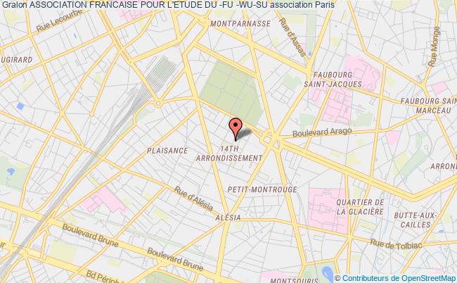 plan association Association Francaise Pour L'etude Du -fu -wu-su Paris 14e