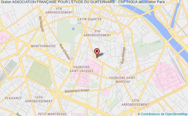 plan association Association FranÇaise Pour L'etude Du Quaternaire - Cnf Inqua Paris