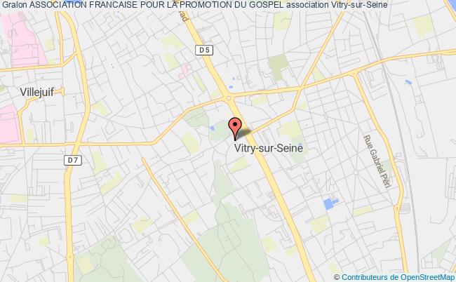 plan association Association Francaise Pour La Promotion Du Gospel Vitry-sur-Seine