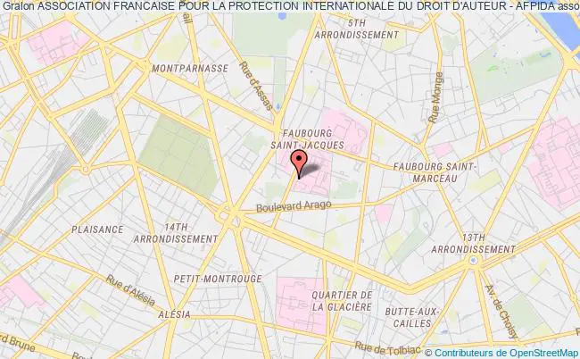 plan association Association Francaise Pour La Protection Internationale Du Droit D'auteur - Afpida Paris 14e