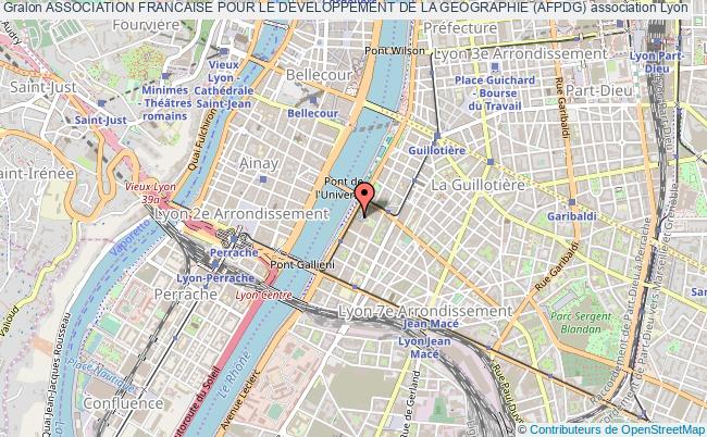 plan association Association Francaise Pour Le Developpement De La Geographie (afpdg) Lyon 7e Arrondissement