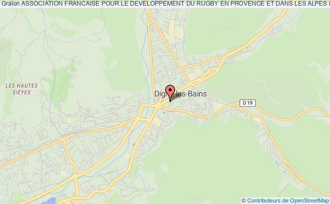 plan association Association Francaise Pour Le Developpement Du Rugby En Provence Et Dans Les Alpes Du Sud Digne-les-Bains