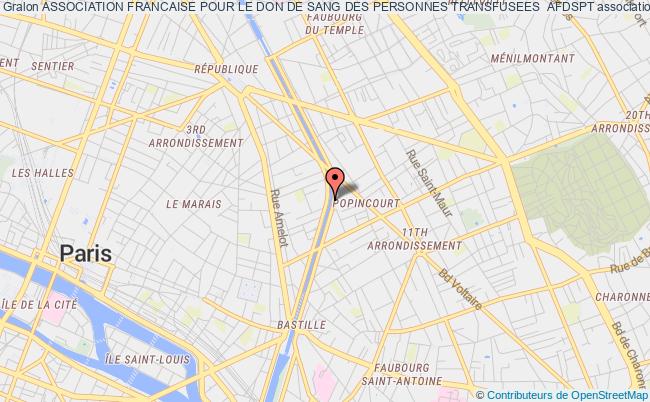 plan association Association Francaise Pour Le Don De Sang Des Personnes Transfusees  Afdspt PARIS
