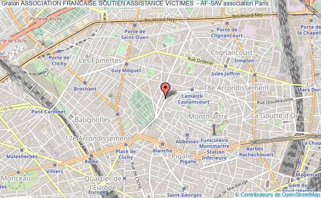 plan association Association Francaise Soutien Assistance Victimes  - Af-sav Paris
