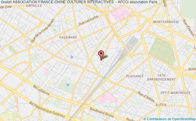 plan association Association France-chine Cultures Interactives  - Afcci Paris 15e