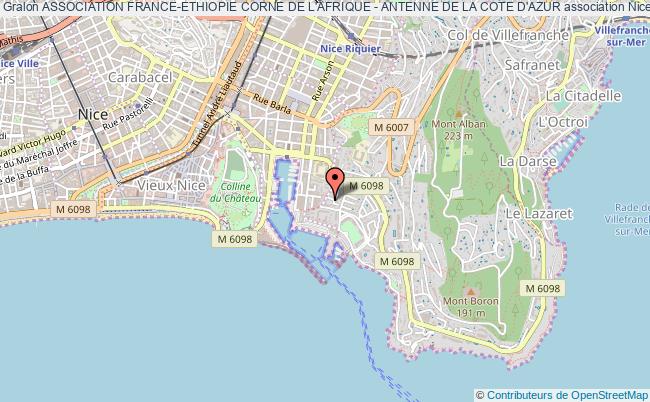 plan association Association France-ethiopie Corne De L'afrique - Antenne De La Cote D'azur Nice