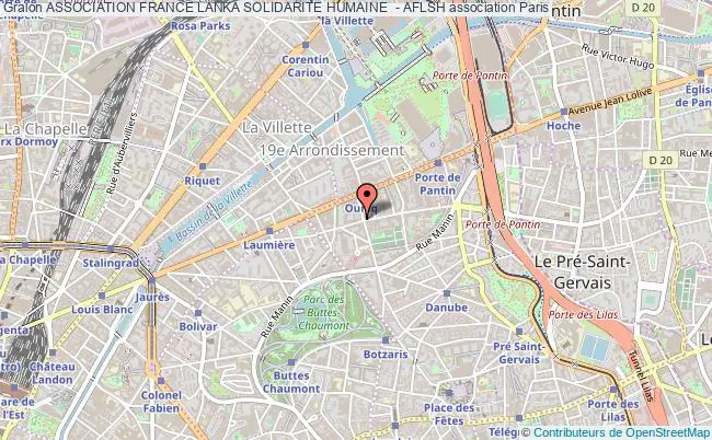 plan association Association France Lanka Solidarite Humaine  - Aflsh Paris