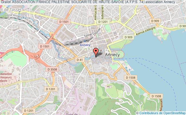 plan association Association France Palestine Solidarite De Haute-savoie (a.f.p.s. 74) Annecy