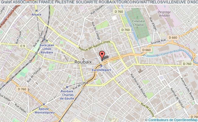 plan association Association France Palestine Solidarite Roubaix/tourcoing/wattrelos/villeneuve D'ascq Roubaix