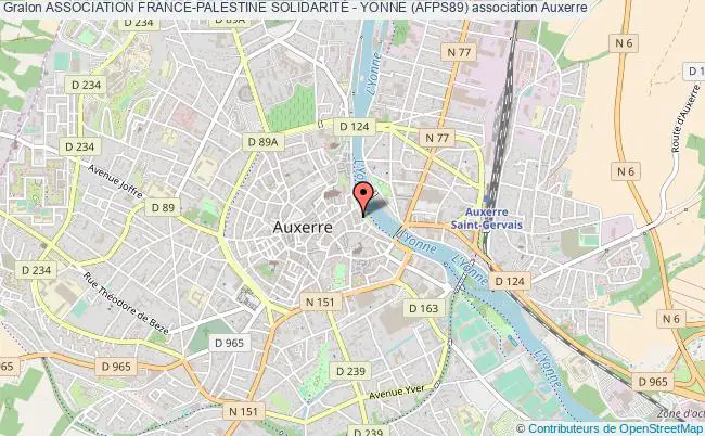 plan association Association France-palestine SolidaritÉ - Yonne (afps89) Auxerre