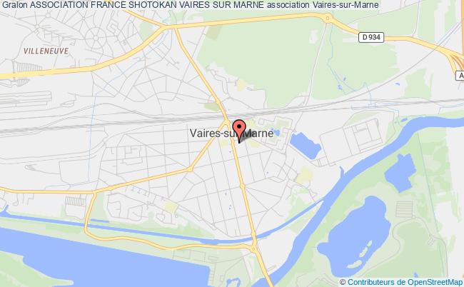 plan association Association France Shotokan Vaires Sur Marne Vaires-sur-Marne