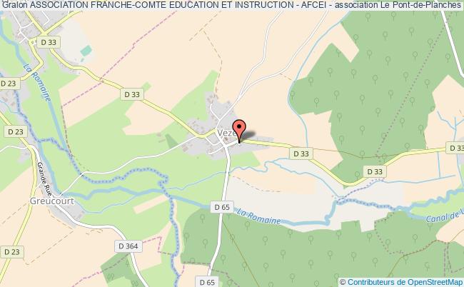 plan association Association Franche-comte Education Et Instruction - Afcei - Vezet