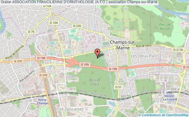 plan association Association Francilienne D'ornithologie (a.f.o.) Champs-sur-Marne