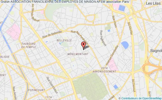 plan association Association Francilienne Des Employes De Maison Afem Paris