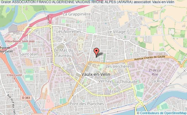 plan association Association Franco Algerienne Vaudais Rhone Alpes (afavra) Vaulx-en-Velin
