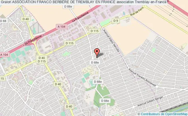plan association Association Franco BerbÈre De Tremblay En France Tremblay-en-France