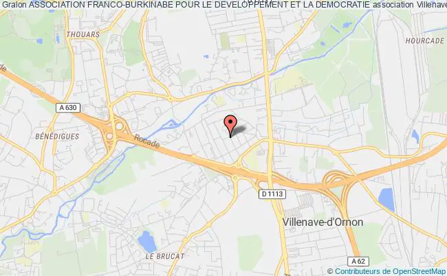 plan association Association Franco-burkinabe Pour Le Developpement Et La Democratie Villenave-d'Ornon