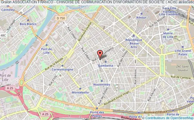 plan association Association Franco - Chinoise De Communication D'information De Societe ( Acis) Lille