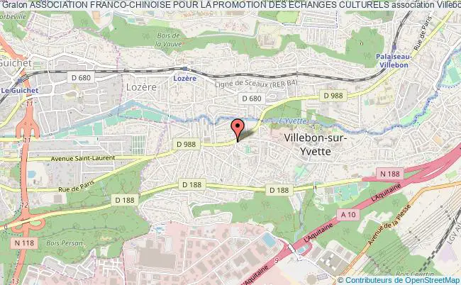 plan association Association Franco-chinoise Pour La Promotion Des Echanges Culturels Villebon-sur-Yvette