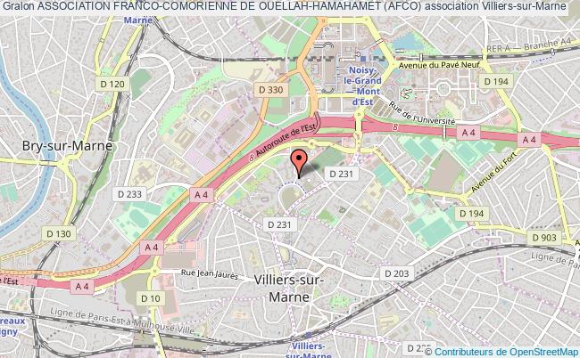 plan association Association Franco-comorienne De Ouellah-hamahamet (afco) Villiers-sur-Marne